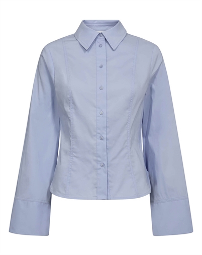 Co'Couture - Sanna Bell Sleve Skjorte - Pale Blue